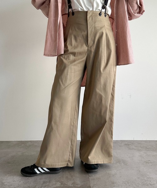 apres jour mignon（アプレジュールミニョン）の「サス付きパンツ【ZOZOTOWN限定アイテム】（サロペット/オーバーオール・レディース・ベージュ/ブラック・X-LARGE/MEDIUM/SMALL）」の15枚目の写真