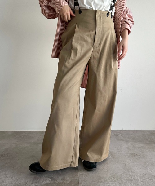 apres jour mignon（アプレジュールミニョン）の「サス付きパンツ【ZOZOTOWN限定アイテム】（サロペット/オーバーオール・レディース・ベージュ/ブラック・X-LARGE/MEDIUM/SMALL）」の17枚目の写真