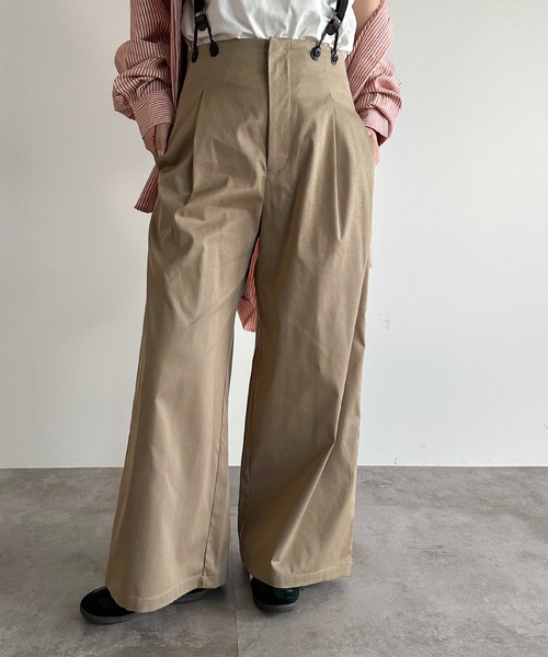 apres jour mignon（アプレジュールミニョン）の「サス付きパンツ【ZOZOTOWN限定アイテム】（サロペット/オーバーオール・レディース・ベージュ/ブラック・X-LARGE/MEDIUM/SMALL）」の18枚目の写真