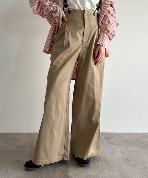 apres jour mignon（アプレジュールミニョン）の「サス付きパンツ【ZOZOTOWN限定アイテム】（サロペット/オーバーオール・レディース・ベージュ/ブラック・X-LARGE/MEDIUM/SMALL）」の16枚目の写真