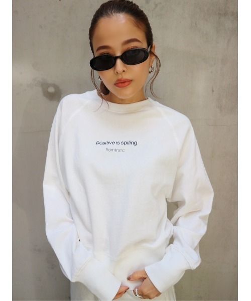 TRUNC（トランクエイティーエイト）の「Compact Logo Pullover（スウェット・レディース・ネイビー/ホワイト・FREE）」の22枚目の写真