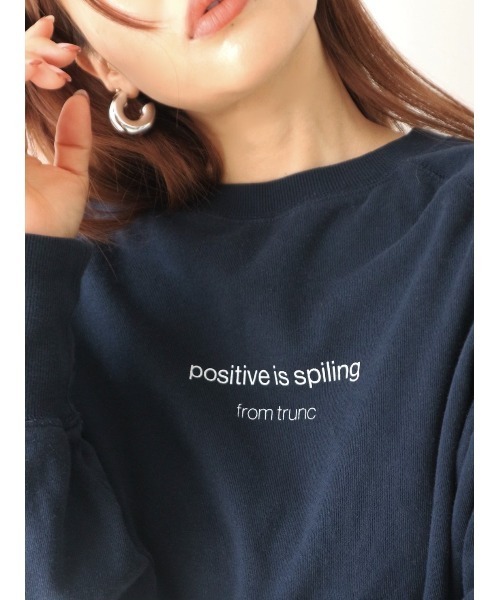 TRUNC（トランクエイティーエイト）の「Compact Logo Pullover（スウェット・レディース・ネイビー/ホワイト・FREE）」の10枚目の写真
