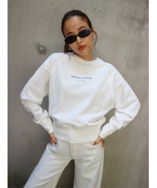 TRUNC（トランクエイティーエイト）の「Compact Logo Pullover（スウェット・レディース・ネイビー/ホワイト・FREE）」の13枚目の写真