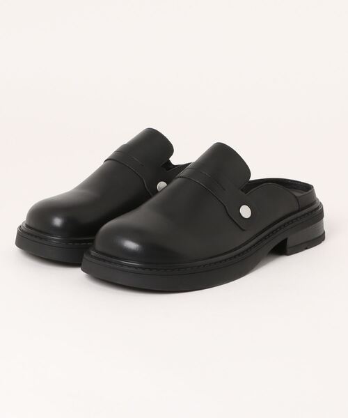 shoes365(シューズスリーシックスファイヴ)の「【shoes365】厚底スリッパ風レザーシューズ(ドレスシューズ・レディース・ブラック/オフホワイト・25.0cm/22.5cm/23.0cm/23.5cm/24.0cm/24.5cm)」の8枚目の写真