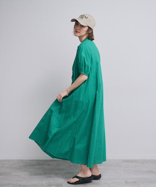 本日のみセール【美品】vento linen 100% ワンピース フラワー刺繍ワンピース （ロング・マキシ丈ワンピース）｜ANY