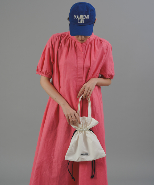 OUTDOOR PRODUCTS Usual Things(アウトドアプロダクツユージュアルシングス)の「COTTON LINEN ワンピース(ワンピース・レディース・グリーン/ピンク/ブラック・FREE)」の12枚目の写真