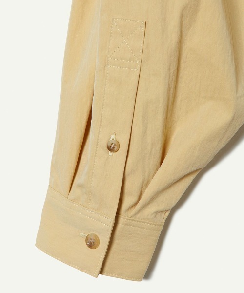 leinwande（ラインヴァンド）の「Cotton Cropped Shirts（シャツ/ブラウス・レディース・ホワイト/イエロー・FREE）」の6枚目の写真