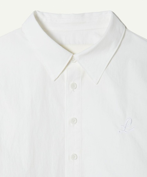 leinwande（ラインヴァンド）の「Cotton Cropped Shirts（シャツ/ブラウス・レディース・ホワイト/イエロー・FREE）」の9枚目の写真