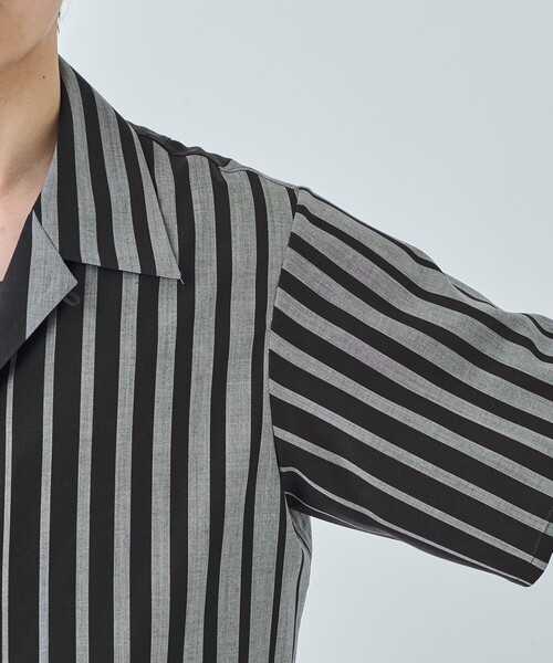 ETHOSENS(エトセンス)の「【ETHOSENS/エトセンス】Irregular stripe SS shirt(シャツ/ブラウス・メンズ・ブラック/ホワイト・2/1)」の22枚目の写真