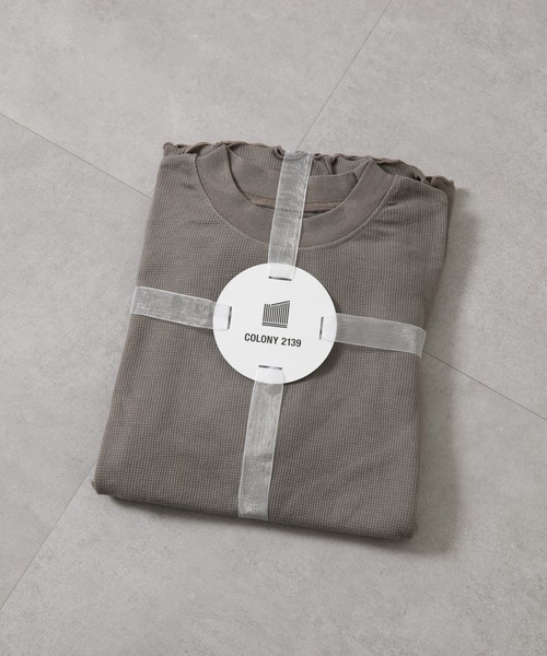 COLONY 2139(コロニートゥーワンスリーナイン)の「半袖ワッフルルームウェア(ルームウェア/パジャマ・レディース・ブラック/モカ/ライトグレー・FREE)」の4枚目の写真