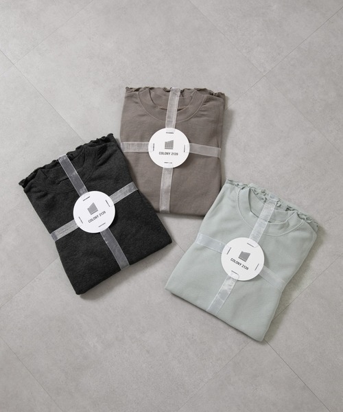 COLONY 2139(コロニートゥーワンスリーナイン)の「半袖ワッフルルームウェア(ルームウェア/パジャマ・レディース・ブラック/モカ/ライトグレー・FREE)」の10枚目の写真