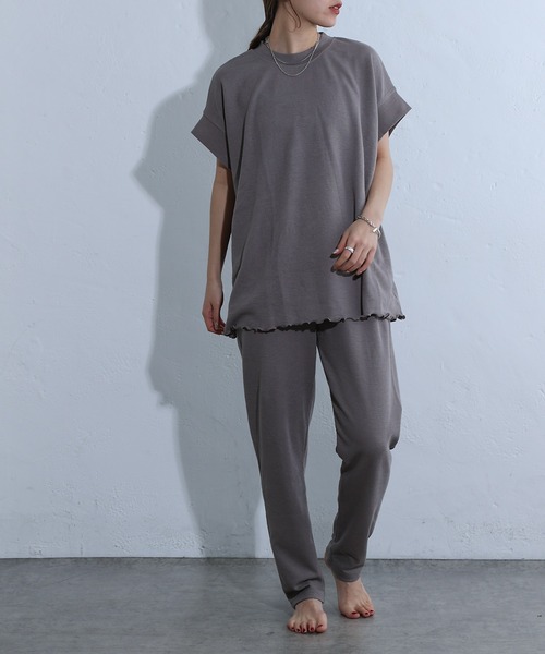 COLONY 2139(コロニートゥーワンスリーナイン)の「半袖ワッフルルームウェア(ルームウェア/パジャマ・レディース・ブラック/モカ/ライトグレー・FREE)」の19枚目の写真