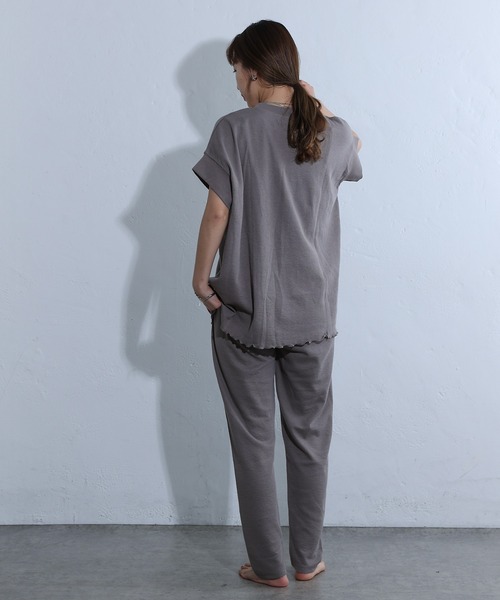 COLONY 2139(コロニートゥーワンスリーナイン)の「半袖ワッフルルームウェア(ルームウェア/パジャマ・レディース・ブラック/モカ/ライトグレー・FREE)」の18枚目の写真