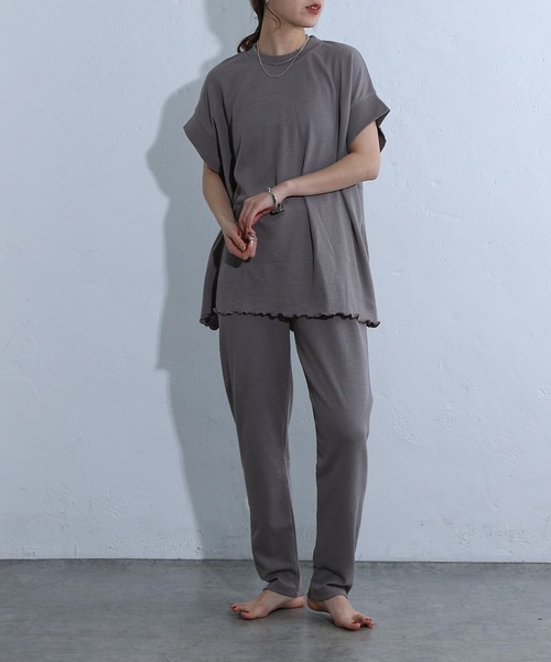 COLONY 2139(コロニートゥーワンスリーナイン)の「半袖ワッフルルームウェア(ルームウェア/パジャマ・レディース・ブラック/モカ/ライトグレー・FREE)」の17枚目の写真