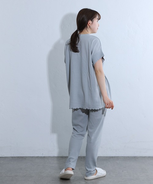 COLONY 2139(コロニートゥーワンスリーナイン)の「半袖ワッフルルームウェア(ルームウェア/パジャマ・レディース・ブラック/モカ/ライトグレー・FREE)」の22枚目の写真