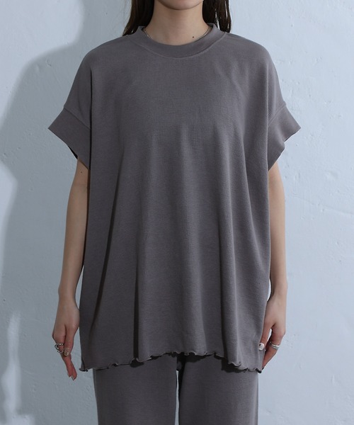 COLONY 2139(コロニートゥーワンスリーナイン)の「半袖ワッフルルームウェア(ルームウェア/パジャマ・レディース・ブラック/モカ/ライトグレー・FREE)」の14枚目の写真