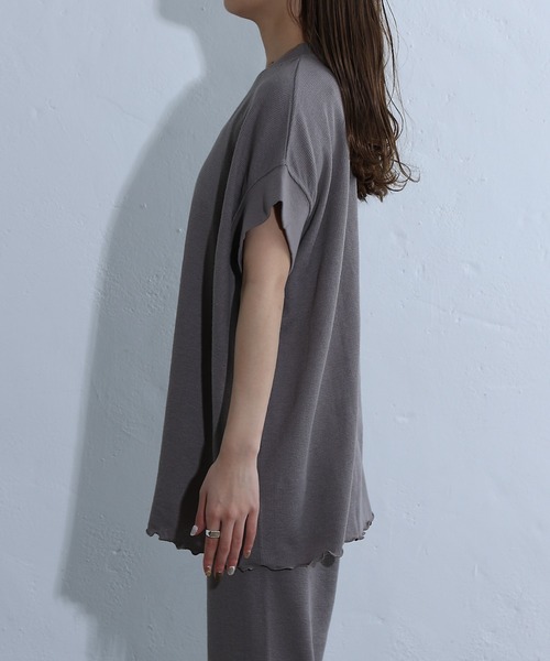 COLONY 2139(コロニートゥーワンスリーナイン)の「半袖ワッフルルームウェア(ルームウェア/パジャマ・レディース・ブラック/モカ/ライトグレー・FREE)」の13枚目の写真