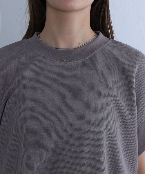 COLONY 2139(コロニートゥーワンスリーナイン)の「半袖ワッフルルームウェア(ルームウェア/パジャマ・レディース・ブラック/モカ/ライトグレー・FREE)」の11枚目の写真