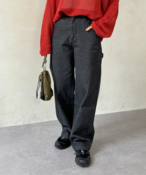 CPCM（シーピーシーエム）の「ペインターデニム（デニムパンツ・レディース・ブルー/アイボリー/ブラック・FREE）」の19枚目の写真