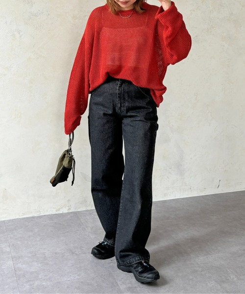 CPCM（シーピーシーエム）の「ペインターデニム（デニムパンツ・レディース・ブルー/アイボリー/ブラック・FREE）」の13枚目の写真