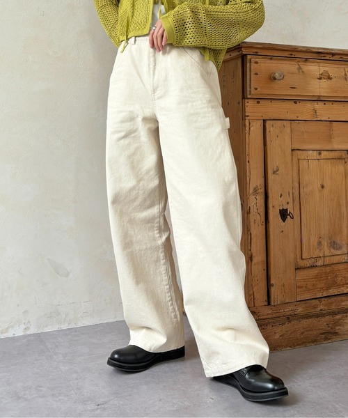 CPCM（シーピーシーエム）の「ペインターデニム（デニムパンツ・レディース・ブルー/アイボリー/ブラック・FREE）」の12枚目の写真