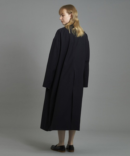 ESTNATION(エストネーション)の「ESTNATION / ドロップショルダーロングコート<ESSENCEOFLUXURY>(チェスターコート・レディース・ネイビー・38/36)」の9枚目の写真