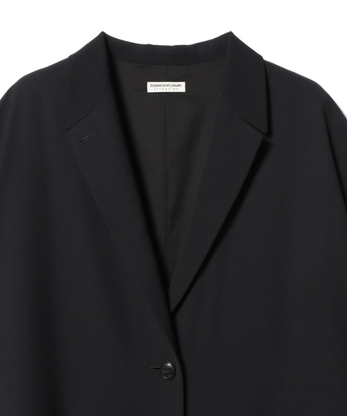 ESTNATION(エストネーション)の「ESTNATION / ドロップショルダーロングコート<ESSENCEOFLUXURY>(チェスターコート・レディース・ネイビー・38/36)」の5枚目の写真