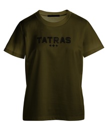 タトラス TATRAS GIUDITTA ロゴプリントショートスリーブTシャツ カットソー 3 カーキ ブラック /DO ■OS レディース タトラスロゴプリントショートスリーブTシャツ