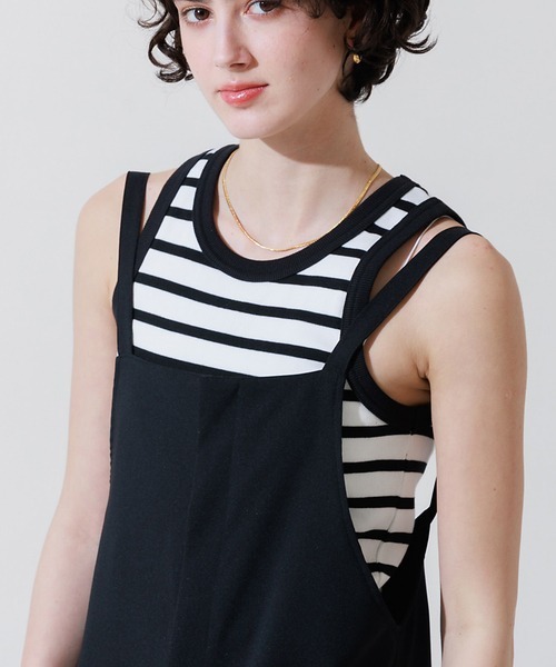 Rouge vif（ルージュヴィフ）の「アメスリフライスタンクトップ（タンクトップ・レディース・その他/ブラック/ホワイト・フリー）」の3枚目の写真