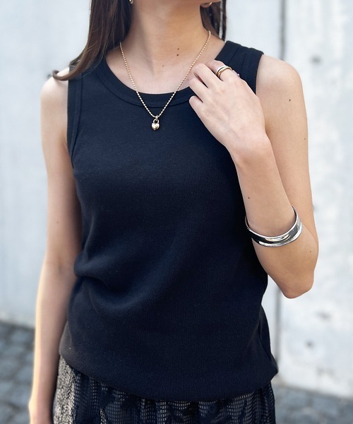 Rouge vif（ルージュヴィフ）の「アメスリフライスタンクトップ（タンクトップ・レディース・その他/ブラック/ホワイト・フリー）」の2枚目の写真