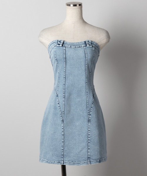 me+em select（ミームセレクト）の「【 ２color 】ウォッシュデニムベアミニワンピース ／ wash denim bear mini onepiece（ワンピース・レディース・ブラック/ブルー・SMALL/MEDIUM）」の16枚目の写真