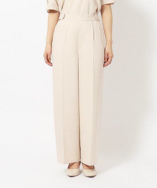 DRESKIP（ドレスキップ）の「◆【洗える/セットアップ可/イージーケア】麻調パール調ボタン付ワイドパンツ（その他パンツ・レディース・カーキ/ベージュ/ネイビー・02/03/04）」の16枚目の写真