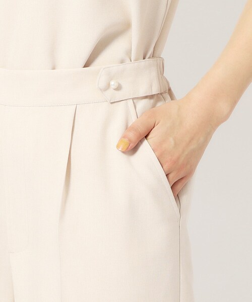 DRESKIP（ドレスキップ）の「◆【洗える/セットアップ可/イージーケア】麻調パール調ボタン付ワイドパンツ（その他パンツ・レディース・カーキ/ベージュ/ネイビー・02/03/04）」の21枚目の写真