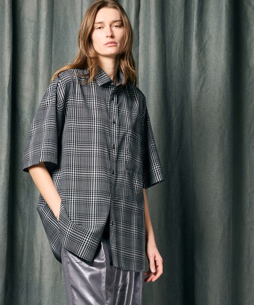 MAISON SPECIAL(メゾンスペシャル)の「《UNISEX》【LIMITED EDITION】Prime-Over Short Sleeve Shirt/プライムオーバーショートスリーブシャツ【MAISON SPECIAL/メゾンスペシャル】(シャツ/ブラウス・メンズ・ダークブラック/グレー/チャコールグレー/シルバー/アイボリー/ブラック/グレイッシュベージュ/ホワイト/ライトグレー/ベージュ/ラベンダー/マスタード/その他1/その他2・1/2)」の14枚目の写真