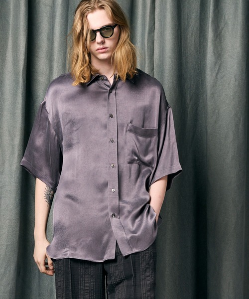 MAISON SPECIAL(メゾンスペシャル)の「《UNISEX》【LIMITED EDITION】Prime-Over Short Sleeve Shirt/プライムオーバーショートスリーブシャツ【MAISON SPECIAL/メゾンスペシャル】(シャツ/ブラウス・メンズ・ダークブラック/グレー/チャコールグレー/シルバー/アイボリー/ブラック/グレイッシュベージュ/ホワイト/ライトグレー/ベージュ/ラベンダー/マスタード/その他1/その他2・1/2)」の8枚目の写真