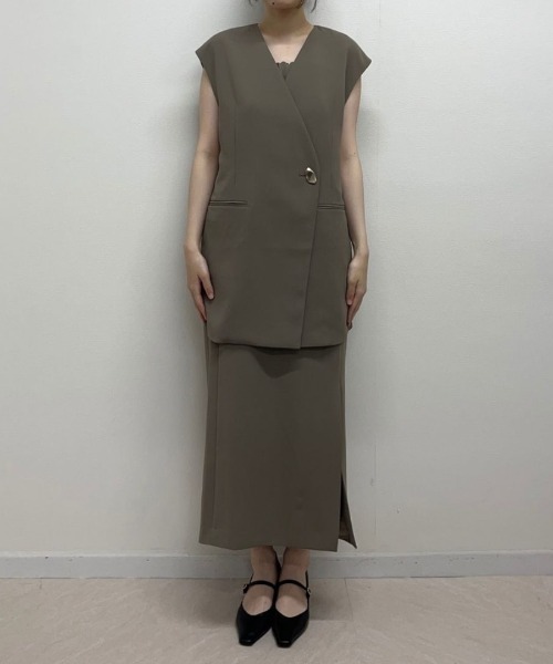 セール】【ZOZO限定】 back sheer gilet setup ・ decorative