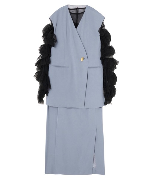 送料無料 通販 激安 gilet sheer back セール】【ZOZO限定】 setup decorative ・ スーツ・フォーマル・ドレス