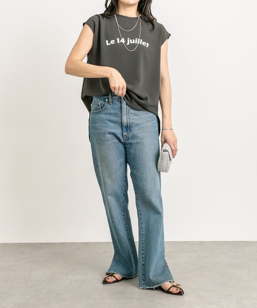 RIVE DROITE(リヴドロワ)の「ジョーゼットフレンチブラウス(シャツ/ブラウス・レディース・チャコールグレー/オフホワイト・FREE)」の12枚目の写真