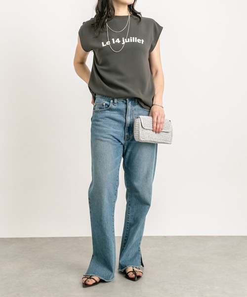 RIVE DROITE(リヴドロワ)の「ジョーゼットフレンチブラウス(シャツ/ブラウス・レディース・チャコールグレー/オフホワイト・FREE)」の13枚目の写真