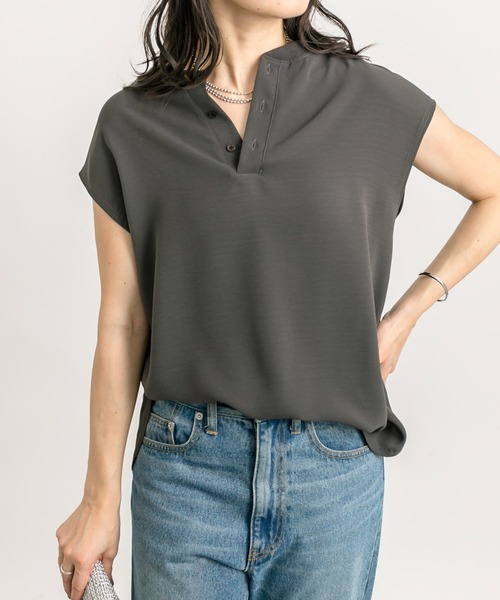 RIVE DROITE(リヴドロワ)の「ジョーゼットフレンチブラウス(シャツ/ブラウス・レディース・チャコールグレー/オフホワイト・FREE)」の19枚目の写真