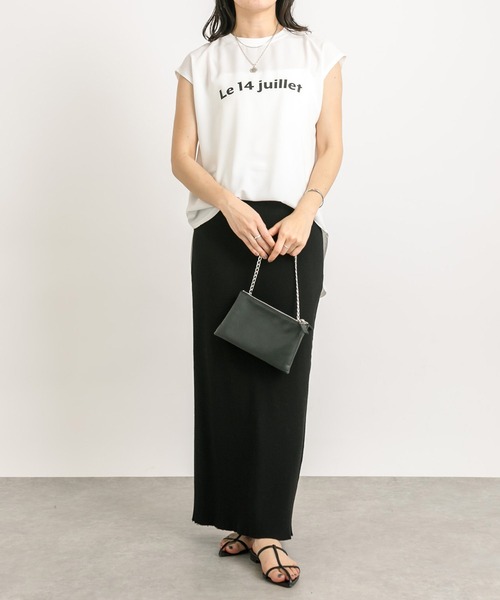 RIVE DROITE(リヴドロワ)の「ジョーゼットフレンチブラウス(シャツ/ブラウス・レディース・チャコールグレー/オフホワイト・FREE)」の4枚目の写真