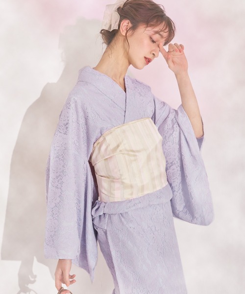 Dizzystore 総レース浴衣 グレージュ 帯セット 楽天市場】送料無料 【あす楽】【浴衣3点セット】グレージュ