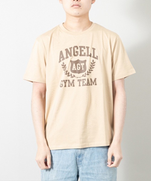STYLEBLOCK(スタイルブロック)の「半袖プリントTシャツ(ANGELL)(Tシャツ/カットソー・メンズ・ワイン/ベージュ/チャコール・M/L/LL)」の1枚目の写真