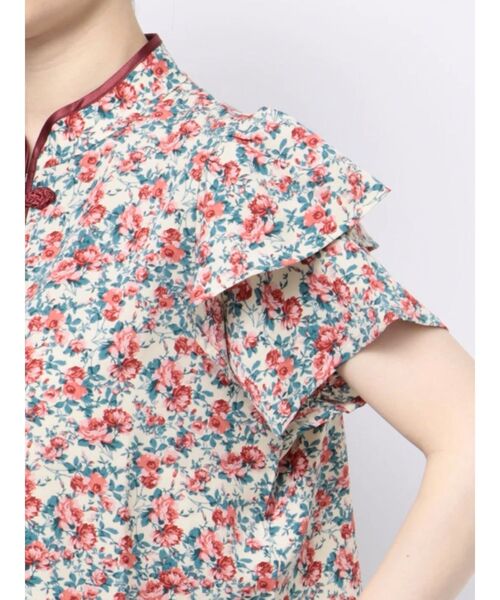 jouetie（ジュエティ）の「ハーフスリーブショルダーフリルショートチャイナシャツ（シャツ/ブラウス・レディース・ピンク/ブラック/ライトブルー/アイボリー・MEDIUM）」の10枚目の写真