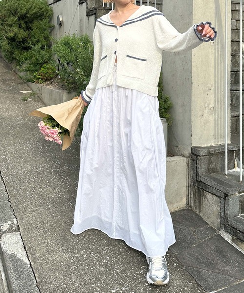 Alley by w closet（アリーバイダブルクローゼット）の「【Alley】ナイロンBIGポケットギャザースカート（スカート・レディース・ピンク/シルバー/オフホワイト/グリーン/ホワイト系その他・FREE）」の10枚目の写真