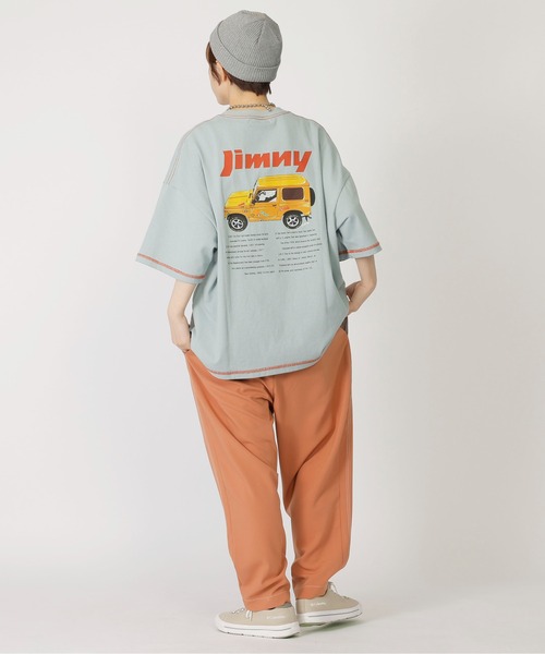 DOUBLE NAME（ダブルネーム）の「ＪＩＭＮＹ×ＤＯＵＢＬＥ　ＮＡＭＥ　別注ＴＥＥ/ユニセックス（Tシャツ/カットソー・レディース・オフホワイト/ネイビー/ブルー・FREE）」の9枚目の写真