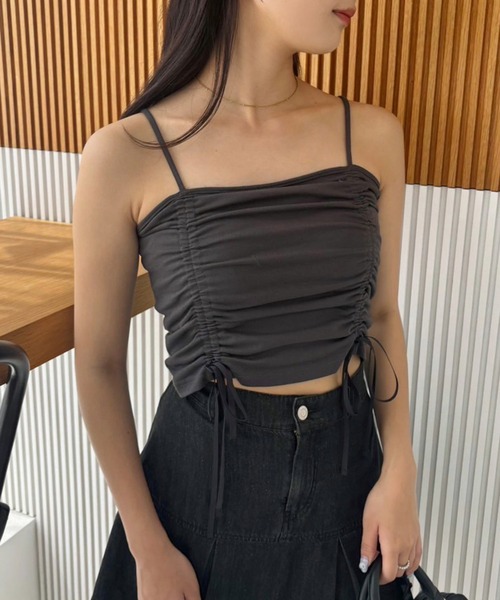 カップ付きドロストキャミソール（キャミソール）｜one after another