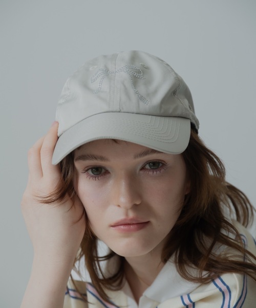 JUMELLE(ジュメロ)の「jm ribbon cap(キャップ・レディース・ブラック/ベージュ・FREE)」の14枚目の写真