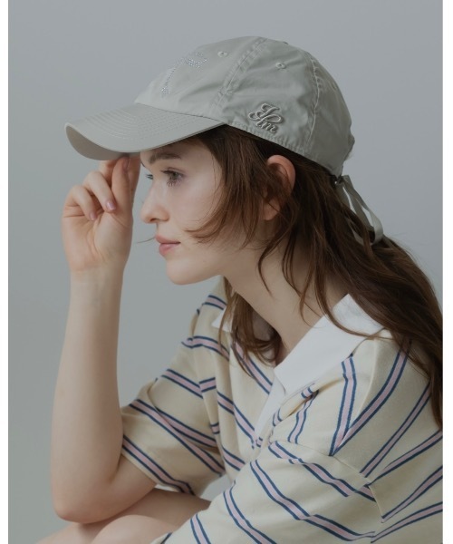 JUMELLE(ジュメロ)の「jm ribbon cap(キャップ・レディース・ブラック/ベージュ・FREE)」の10枚目の写真