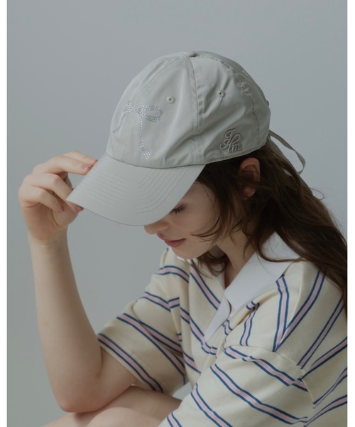 JUMELLE(ジュメロ)の「jm ribbon cap(キャップ・レディース・ブラック/ベージュ・FREE)」の11枚目の写真